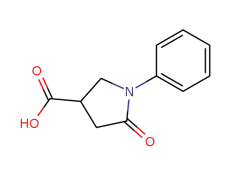 Molecular Structure of 39629-86-2 (5-OXO-1-PHENYL-PYRROLIDINE-3-CARBOXYLIC ACID)