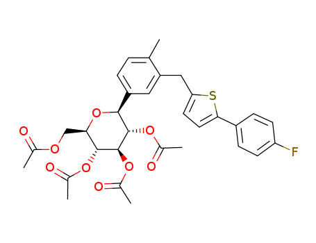 (1S)-1,5-Anhydro-1-C-[3-[[5-(4-fluorophenyl)-2-thienyl]methyl]-4-methylphenyl]-D-glucitol tetraacetate