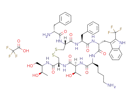 CF3CO2H*H2N-(D)-Phe-[Cys-Phe-D-(2-CF3)Trp-Lys-Thr-Cys]-Thr-ol