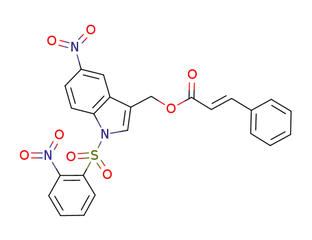 (1-nosyl-5-nitroindol-3-yl)methyl cinnamate