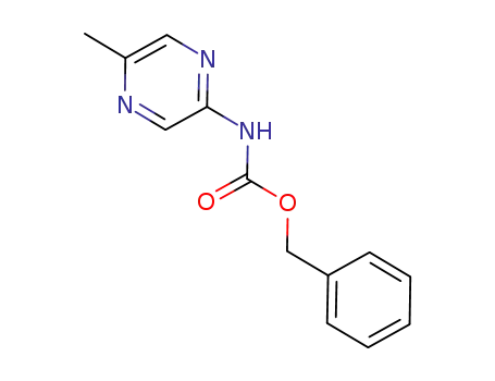 Molecular Structure of 1033418-57-3 (Benzyl 5-methylpyrazin-2-ylcarbamate,  2-(Benzyloxycarbonylamino)-5-methylpyrazine)