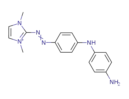 Molecular Structure of 178822-03-2 (1H-Imidazolium, 2-[[4-[(4-aminophenyl)amino]phenyl]azo]-1,3-dimethyl-,
chloride)