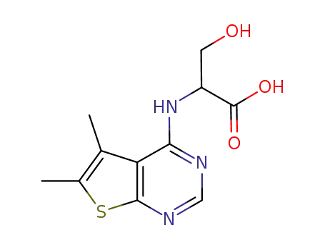 2-(5,6-dimethylthieno[2,3-d]pyrimidin-4-ylamino)-3-hydroxy-propionic acid