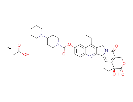 (S)-4,11-diethyl-3,4,12,14-tetrahydro-4-hydroxy-3,14-dioxo-1H-pyrano[3',4':6,7]-indolizino[1,2-b]quinolin-9-yl [1,4'bipiperidine]-1'-carboxylate acetate
