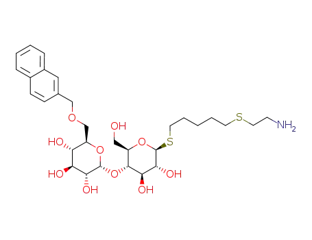 5-((2-aminoethyl)thio)pent-1-yl 4-O-(6-O-((2-naphthyl)methyl)-α-D-glucopyranosyl)-1-thio-β-D-glucopyranoside