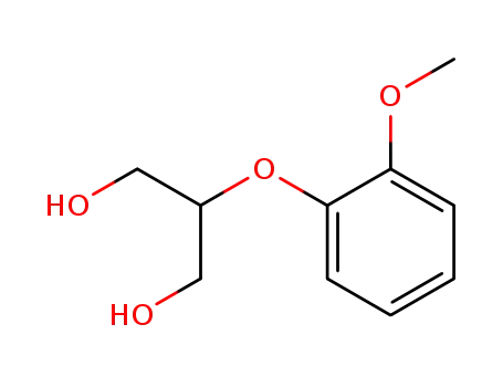 Molecular Structure of 14007-09-1 (2-(2-methoxyphenoxy)propane-1,3-diol)