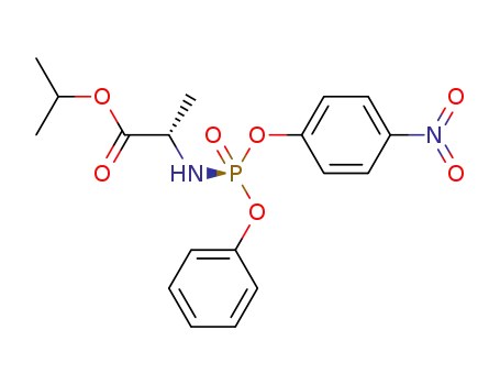 Molecular Structure of 1256490-31-9 (N-[(S)-(4-Nitrophenoxy)phenoxyphosphinyl]-L-alanine 1-Methylethyl ester)