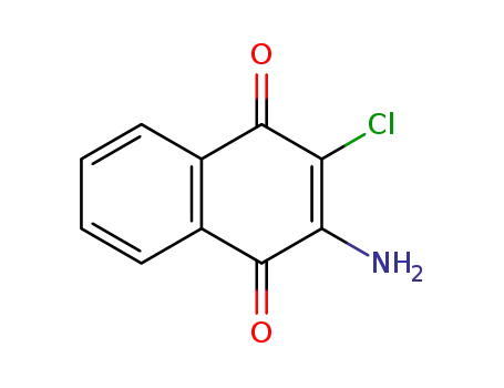 Molecular Structure of 2797-51-5 (2-AMINO-3-CHLORO-1,4-NAPHTHOQUINONE)