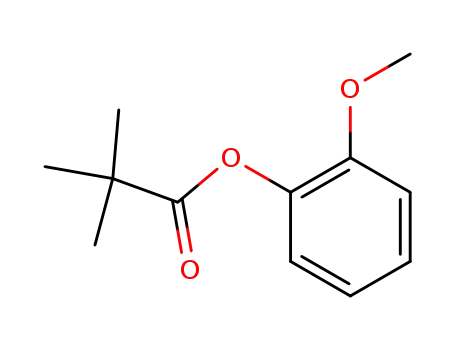 Molecular Structure of 25491-51-4 (Propanoic acid, 2,2-dimethyl-, 2-methoxyphenyl ester)