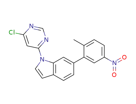 1-(6-chloropyrimidine-4-yl)-6-(2-methyl-5-nitrophenyl)-1H-indole