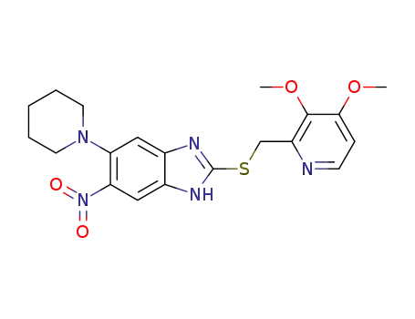 2-[(3,4-dimethoxypyridin-2-yl)methylthio]-6-nitro-5-(piperidin-1-yl)-1H-benzimidazole