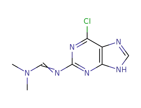 Molecular Structure of 149948-29-8 (Methanimidamide, N'-(6-chloro-1H-purin-2-yl)-N,N-dimethyl-)
