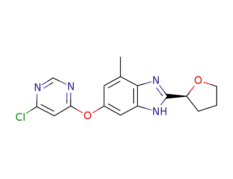 (S)-6-(6-chloropyrimidin-4-yloxy)-4-methyl-2-(tetrahydrofuran-2-yl)-1H-benzo[d]imidazole