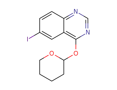 6-iodo-4-(tetrahydro-2H-pyran-2-yloxy)quinazoline