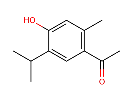 Molecular Structure of 37847-35-1 (Ethanone, 1-[4-hydroxy-2-methyl-5-(1-methylethyl)phenyl]-)