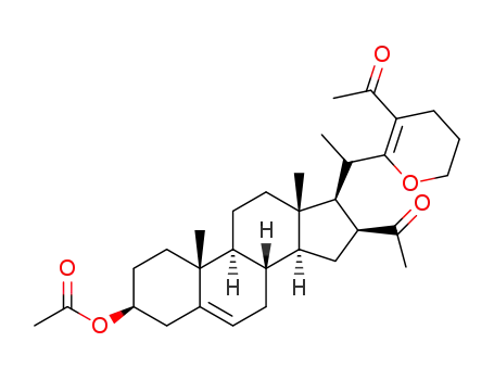 (25R)-23-acetyl-3,16-diacetoxy-22,23-pyran-cholesta-5,22-diene