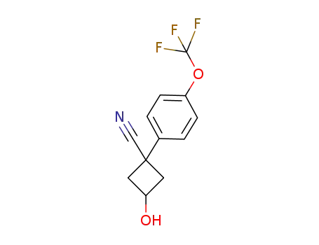 3-hydroxy-1-[4-(trifluoromethoxy)phenyl]cyclobutanecarbonitrile