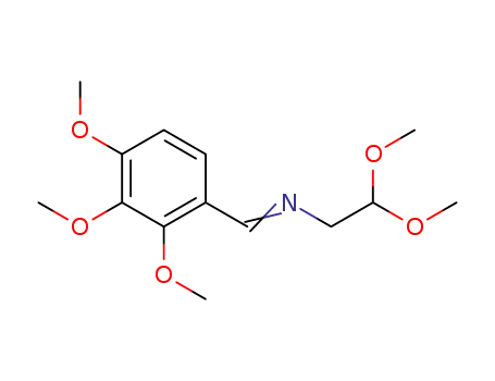 Molecular Structure of 54879-68-4 (ETHANAMINE, 2,2-DIMETHOXY-N-[(2,3,4-TRIMETHOXYPHENYL)METHYLENE]-)