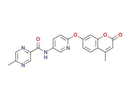 5-methyl-N-(6-((4-methyl-2-oxo-2H-chromen-7-yl)oxy)pyridin-3-yl)pyrazine-2-carboxamide