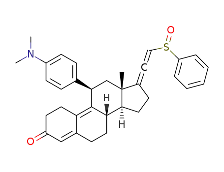 11β-(4-N,N-dimethylaminophenyl)-21-(phenyl-sulfinyl)-19-norpregna-4,9,17(20),20-tetraene-3-one