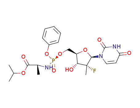 ((S)-(((2R,3R,4R,5R)-5-(2,4-dioxo-3,4-dihydro-pyrimidin-1(2H)-yl)-4-fluoro-3-hydroxy-4-methyl-tetrahydrofuran-2-yl)methoxy)(phenoxy)phosphoryl)-D-alanine isopropyl ester