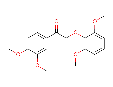 Molecular Structure of 29389-04-6 (Ethanone, 2-(2,6-dimethoxyphenoxy)-1-(3,4-dimethoxyphenyl)-)