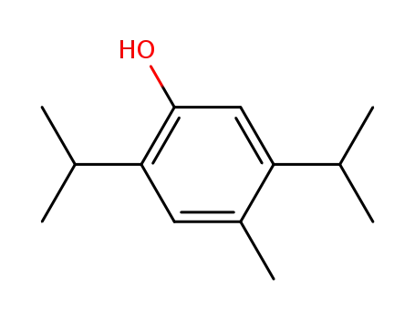 Molecular Structure of 15269-16-6 (4-Methyl-2,5-diisopropylphenol)