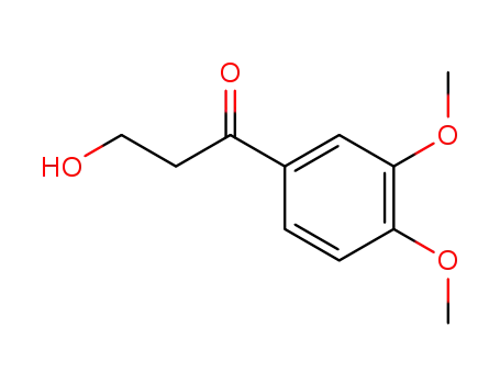 Molecular Structure of 104397-78-6 (1-Propanone, 1-(3,4-dimethoxyphenyl)-3-hydroxy-)