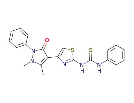 N-(4-(2,5-dihydro-2,3-dimethyl-5-oxo-1-phenyl-1H-pyrazol-4-yl)thiazol-2-yl)-3-phenylthiourea