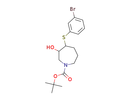 tert-Butyl 4-(3-bromophenylthio)-3-hydroxyazepane-1-carboxylate