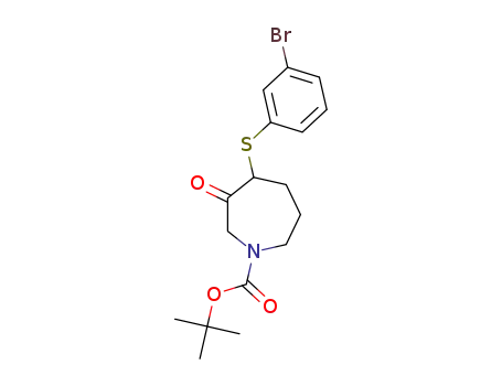 tert-Butyl 4-(3-bromophenylthio)-3-oxoazepane-1-carboxylate