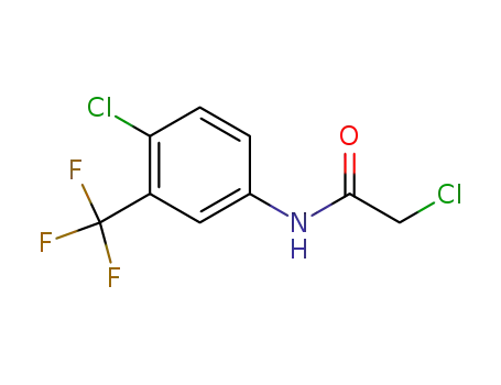 Molecular Structure of 351-33-7 (2-CHLORO-N-(4-CHLORO-3-(TRIFLUOROMETHYL)PHENYL)ACETAMIDE)
