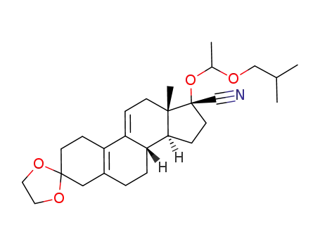 17α-[(±)1-(1-isobutyloxyl)ethyl]oxyl-17β-cyano-3,3-(ethylene-dioxy)-19-norpregna-5(10),9(11)-diene