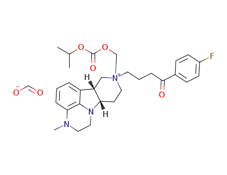 (6bR,10aS)-8-[4-(4-fluoro-phenyl)-4-oxo-butyl]-8-isopropoxycarbonyloxymethyl-3-methyl-2,3,6b,7,8,9,10,10a-octahydro-1H-pyrido[3',4':4,5]pyrrolo[1,2,3-de]quinoxalin-8-ium formate