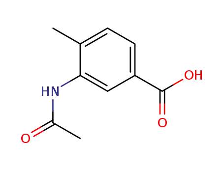 Molecular Structure of 6946-14-1 (3-Acetamido-4-methylbenzoic acid)