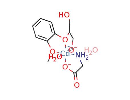 [Cd(guaifenesin)(2-aminoacetic acid(H-))(H2O)]*H2O