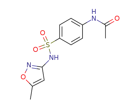 Molecular Structure of 21312-10-7 (4-ACETYLAMINO-N-(5-METHYL-3-ISOXAZOLYL)BENZENESULFONAMIDE)
