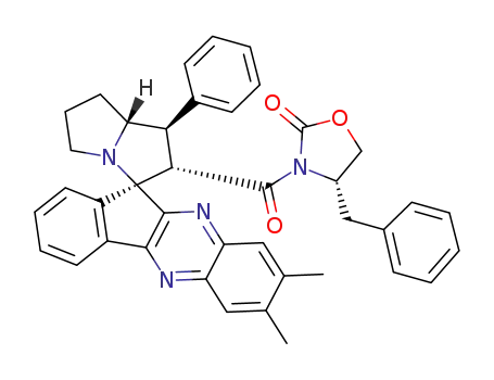 (S)-4-benzyl-3-((1'R,2'S,3'R,7a'R)-7,8-dimethyl-1'-phenyl-1',2',5',6',7',7a'-hexahydrospiro[indeno[1,2-b]quinoxaline-11,3'-pyrrolizine]-2'-ylcarbonyl)oxazolidin-2-one