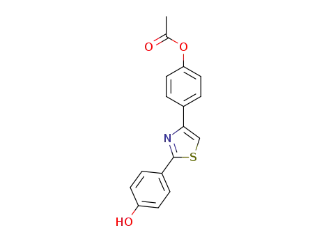 acetic acid 4-[2-(4-hydroxyphenyl)-1,3-thiazol-4-yl]phenyl ester