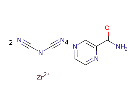{[Zn(l1,5-dicyanamide)2(pyrazinamide)2](pyrazinamide)2}n