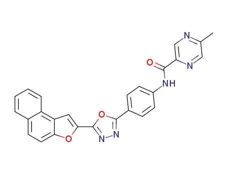 5-methyl-N-(4-(5-(naphtho[2,1-b]furan-2-yl)-1,3,4-oxadiazol-2-yl)phenyl)pyrazine-2 carboxamide