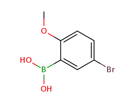 Molecular Structure of 89694-45-1 (5-BROMO-2-METHOXYPHENYLBORONIC ACID)