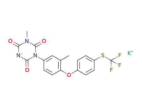 1-[3-methyl-4-(4-(trifluoromethylthio)phenoxy)phenyl]-3-methyl-1,3,5-triazine-2,4,6-trione potassium salt