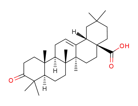 Molecular Structure of 17990-42-0 (3-Oxo-olean-12-en-28-oic acid)