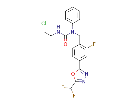 3-(2-chloroethyl)-1-(4-(5-(difluoromethyl)-1,3,4-oxadiazol-2-yl)-2-fluorobenzyl)-1-phenylurea