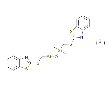 2-[({3-[(1,3-benzotiazolium-2-ylsulfanyl)methyl]-1,1,3,3-tetramethyldisiloxanyl}methyl)sulfanyl]-1,3-benzotiazolium diiodide