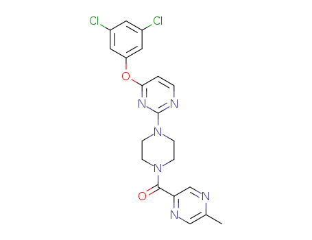 (4-(4-(3,5-dichlorophenoxy)pyrimidin-2-yl)piperazin-1-yl)(5-methylpyrazin-2-yl)methanone