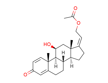 Pregna-1,4,17(20)-trien-3-one,21-(acetyloxy)-11-hydroxy-, (11b,17Z)- (9CI)