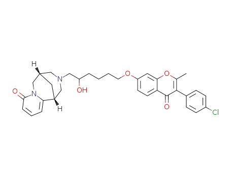 (1R,2’ζ,5S)-3-(6-((3-(4-chlorophenyl)-2-methyl-4-oxo-4H-chromen-7-yl)oxy)-2-hydroxyhexyl)-3,4,5,6-tetrahydro-1H-1,5-methanopyrido[1,2-a][1,5]diazocin-8(2H)-one