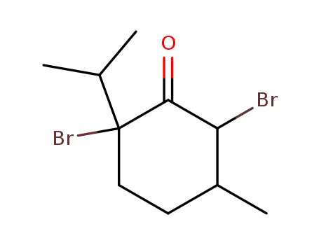 Molecular Structure of 18427-47-9 (Cyclohexanone, 2,6-dibromo-5-methyl-2-(1-methylethyl)-)